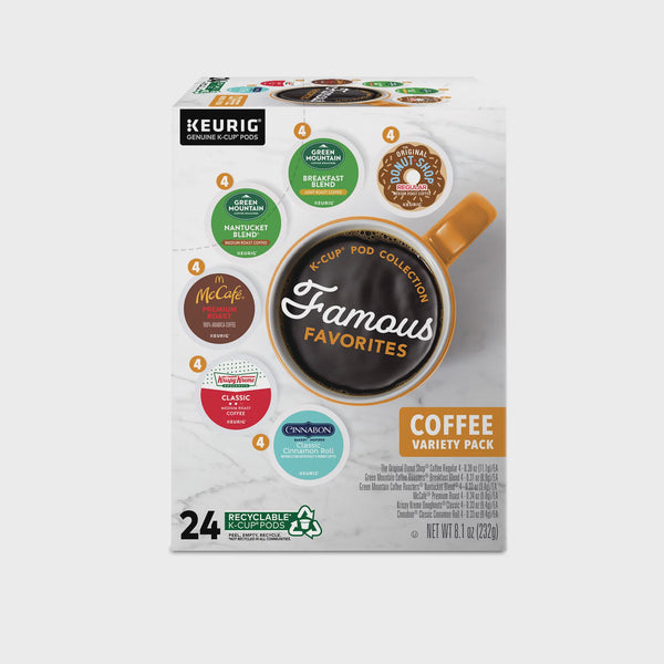 Keurig Famous Favorites Coffee Variety Pack, Single Serve K-Cup Pods - 24 Count