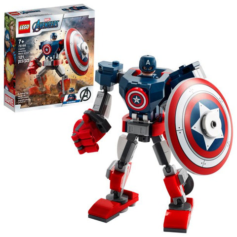 LEGO Marvel Avengers Classic Captain America Mech Armor Collectible Toy (121 Pieces)