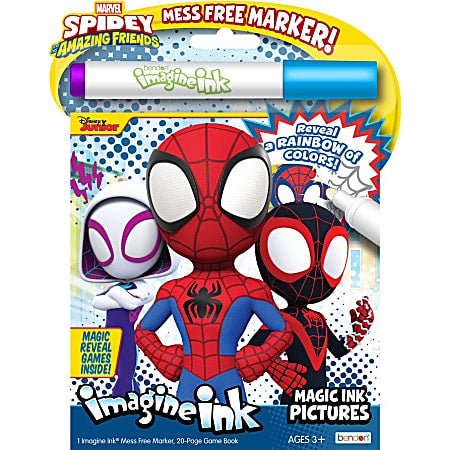 MARVEL Spidey And Friends Magic Ink Pictures Book With Imagine Ink Marker