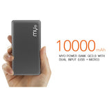 Myo Power Bank 10000mAh QC3.0 w/ Dual Input (USB+Micro)