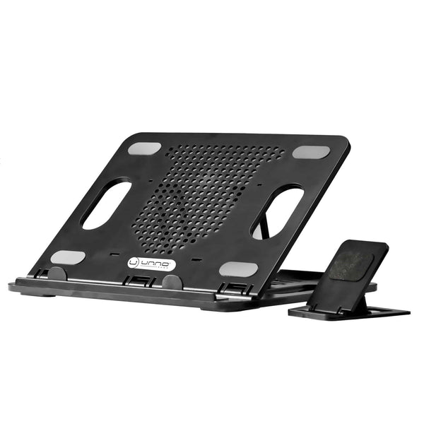 Unno Tekno Ergonomic Laptop Stand w/ Cell Phone Stand