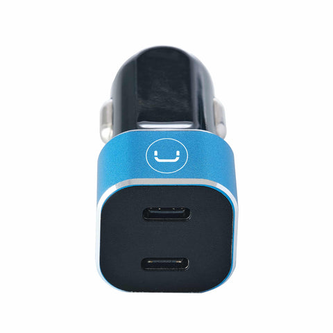 Unno Tekno Dual Port Type C Power Delivery 40W Car Charger
