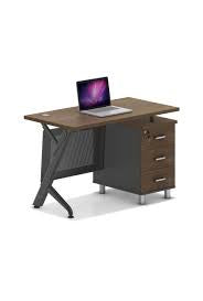 Sit D400 Office Desk w/ Cabinet - Dark Grey & Walnut