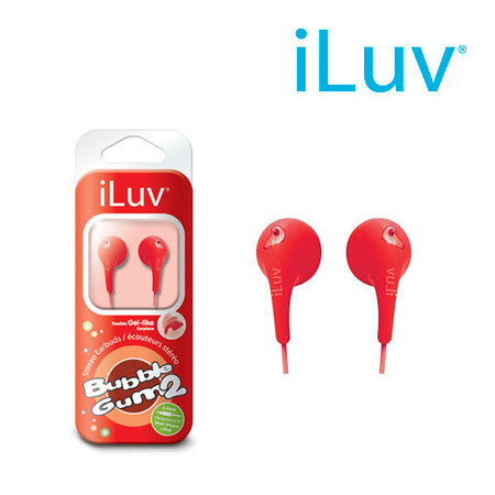 iLuv iEP205 Bubble Gum II Earphones - Red