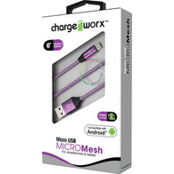Chargeworx MicroMesh 6ft Micro USB Sync & Charge Cable