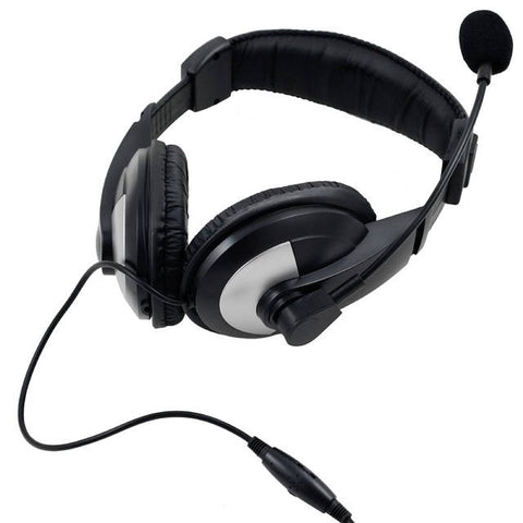 iMicro  Wired 3.5 mm Leather Headset w/ Microphone