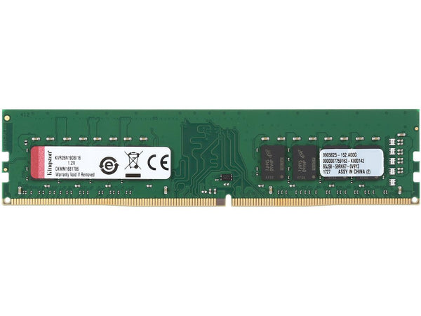 Kingston ValueRAM KVR26N19S8/16 DDR4-2666 DIMM 16GB/2Gx64 CL19 Desktop Memory