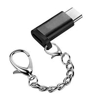 Micro USB to USB Type C Adapter w/ Keychain Charger