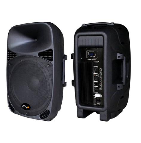 MYO  Two Way Active Black Loudspeakers 15" Sub/BT/SD Card