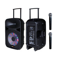 MYO Two Way Active Black Loudspeakers 15" Sub/BT/MP3/SD Card/MicroPhone