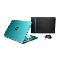 HP 15-BA034WM 15.6" AMD E2-7110 1.8GHz, 4GB, 500GB HDD, Win 10 Home Laptop Bundle - TEAL