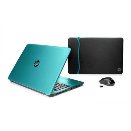 HP 15-BA034WM 15.6" AMD E2-7110 1.8GHz, 4GB, 500GB HDD, Win 10 Home Laptop Bundle - TEAL