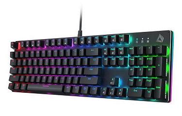 AUKEY Mechanical Keyboard Blue Switches 104 Keys with Gaming Software USB Connector
