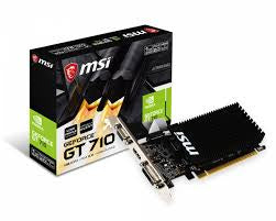 MSI NVIDIA GeForce 710 1GB GDDR3 VGA/DVI/HDMI Low Profile PCI-Express Video Card