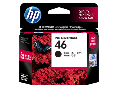 HP 46 Black Original Ink Advantage Cartridge (CZ637AA)