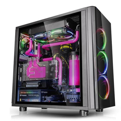 Thermaltake RGB CA-1H8-00M1WN-01 ATX Black Mid Tower Case - No PSU