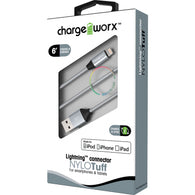 Chargeworx NYLO Tuff 6ft Lightning Sync & Charge Cable