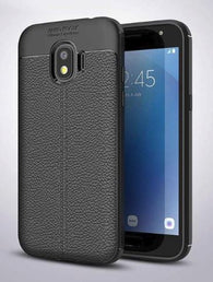 Fashion Design Lichee Pattern Shock Proof Soft Case for Samsung Galaxy J2 Pro 2018 - Black