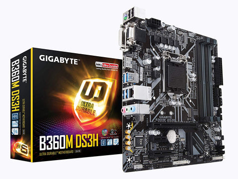 Gigabyte B360M DS3H LGA1151/ Intel B360/ DDR4/ SATA3&USB3.1/ M.2/ A&GbE/ MicroATX Motherboard