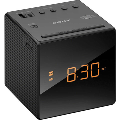 Sony Alarm Clock w/ FM/AM Radio - Black