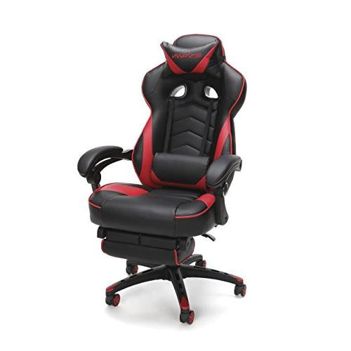 RESPAWN RSP-110 Racing Style Gaming Reclining Ergonomic Leather Chair w/ Footrest