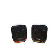 Myo Mini USB 2.0 LED Speakers Volume & Light Control in Cable w/ 3.5mm Audio Connect - White