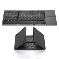 Foldable Bluetooth Keyboard Pocket Size Portable Mini BT Wireless Keyboard with Touchpad for Android, Windows, PC, Tablet, with Rechargable Battery