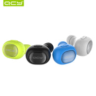 QCY Mini Bluetooth Wireless Earbud Headset with Mic - Black
