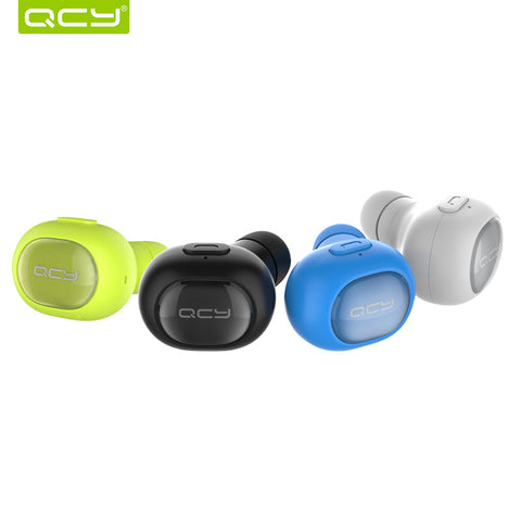 QCY Mini Bluetooth Wireless Earbud Headset with Mic - Black