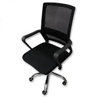 Black Office Chair w/ Metal Base