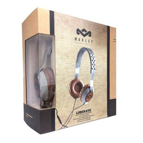 House of  Marley Unisex Saddle Denim Headphones w/Mic - 4FT