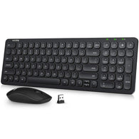 VicTsing 2.4 GHz Wireless Keyboard  w/ Stand & Silent MouseCombo -Whisper Quiet & Scissor-Switch