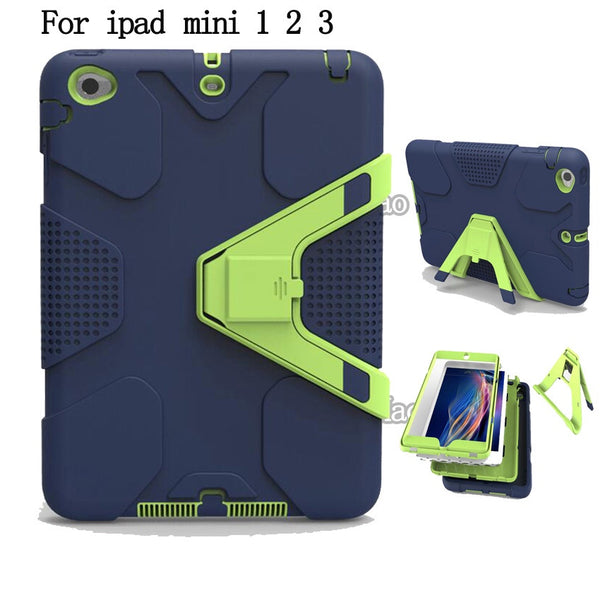 Heavy Duty Shockproof Rubber iPad Mini 1/2/3 Case - Assorted Colours