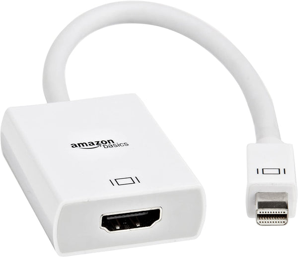 Amazon Basics Mini DisplayPort Thunderbolt to HDMI Display Adapter, Compatible with Apple iMac, Macbook