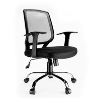 Xtech Executive Office Chair  w/ Arms &  Chrome Base - Ginebra Black