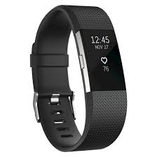 Fitbit Charge 2 Heart Rate + Fitness Wristband, Black, Large