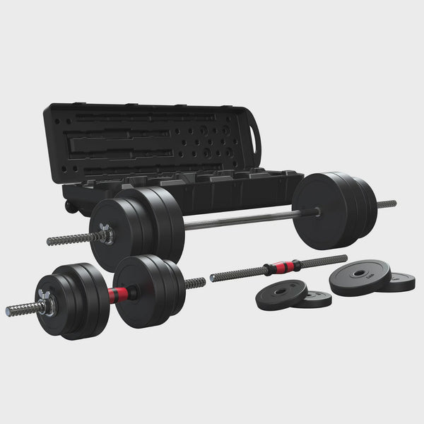 FitRx 2-in-1 SmartBell Gym, Interchangeable Adjustable Dumbbells and Barbell Weight Set - 100lbs