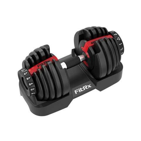 FitRx SmartBell Quick Select Adjustable Dumbbell 5 to 52.5 lb
