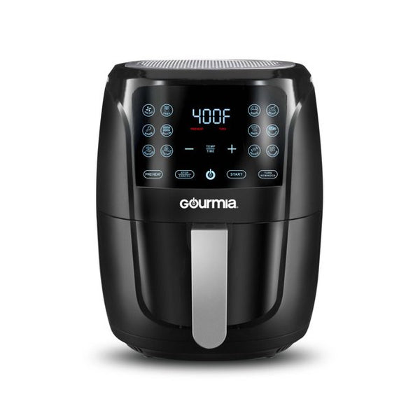 Gourmia 6-Quart Digital Air Fryer with Guided Cooking, Easy Clean, Black