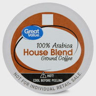 Great Value 100% Arabica House Blend Medium Roast K-Cup Coffee Pod - Singles