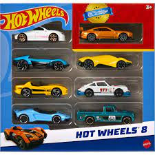 Hot Wheels 8 Car Pack - 1:64 Scale  - Includes 1 Exclusive Car (Styles May Vary)