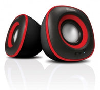 KlipX 2.0 Stereo Speakers USB/3.5mm - KES-215 Red