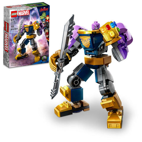 LEGO Marvel Thanos Mech Armor, Avengers Action Figure Set Building Toy - Age 6+