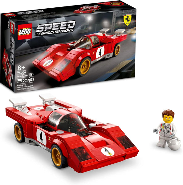 LEGO Speed Champions 1970 Ferrari 512 M Building Kit w/ Racing Driver Minifigure - 291 pieces