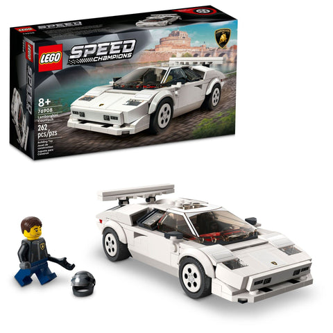 LEGO Speed Champions Lamborghini Countach w/ Minifigure Racing Driver - Age 8+