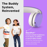 LilGadgets Connect+ Premium Volume Limited Wired Headphones w/ SharePort & Inline Microphone (Children, Toddlers)