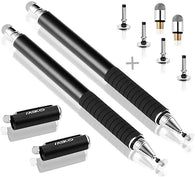 Meko Universal Disc Stylus, Touch Screen Pens for All Capacitive Touch Screens Cell Phones, Tablets, Laptops Bundle w/ 2 Replacement Discs & 1 Replacement Fiber Tip