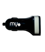 MYO Dual USB 2.4A Car Charger - Black & White