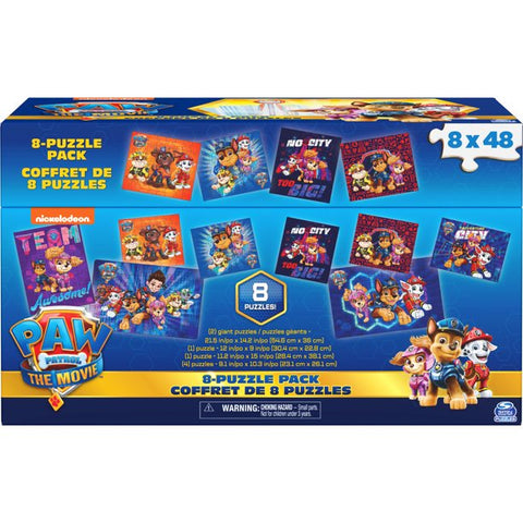 Paw Patrol The Movie 8-Pack of Puzzles in Storage Tub, for Families and Kids - Age 4+
