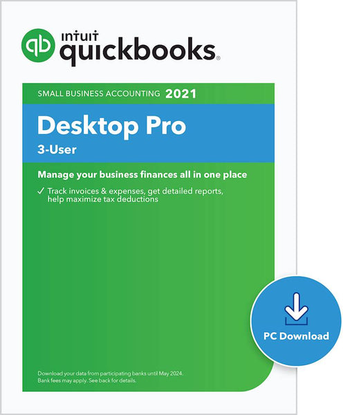 QuickBooks Desktop Pro 2021 Accounting Software for Small Business with Shortcut Guide [PC Download code]